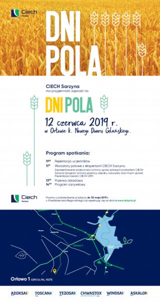 Zaproszenie Dni Pola CIECH Sarzyna 2019